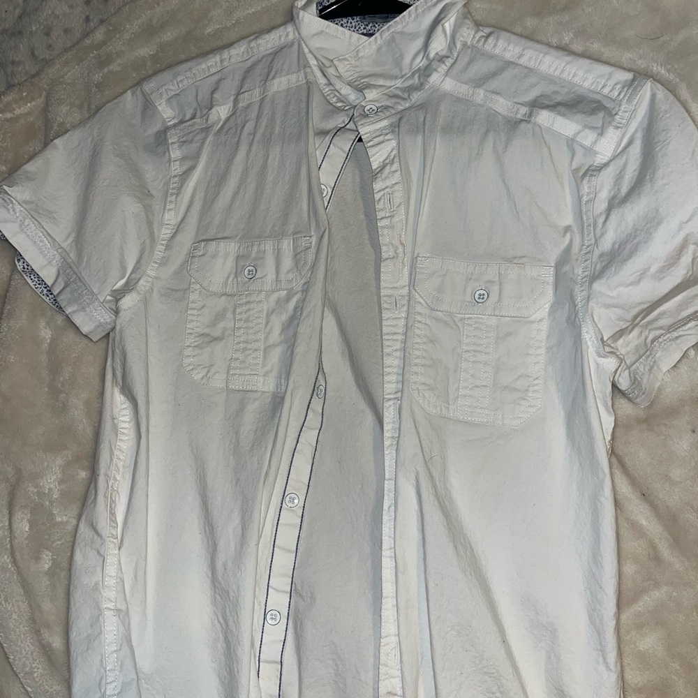 PD & Co White Button-Up Shirt